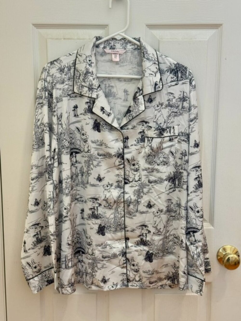 LuLu Satin Pajamas, Woodland Bunny Print, size XXL, NWOT